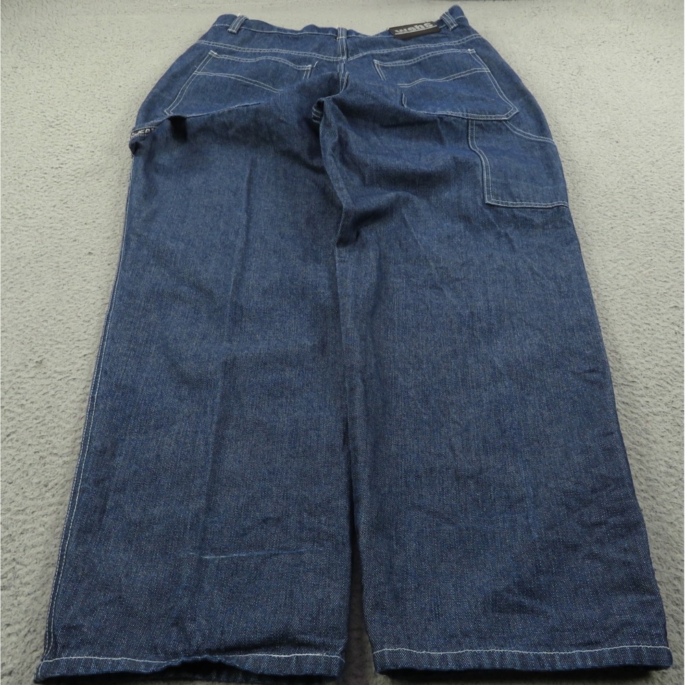 Webs Baggy Jeans Men 36x32 Y2K Skater Grunge Carpenter Wide Leg Blue Denim